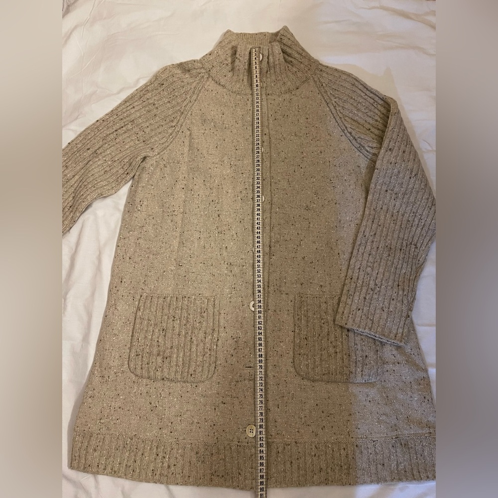 Eileen Fisher Beige Ribbed Cardigan - Picture 12 of 12